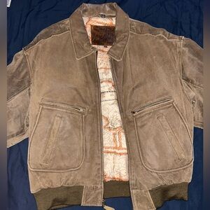 Josta 90s energy drink vintage Brown Leather merch Jacket